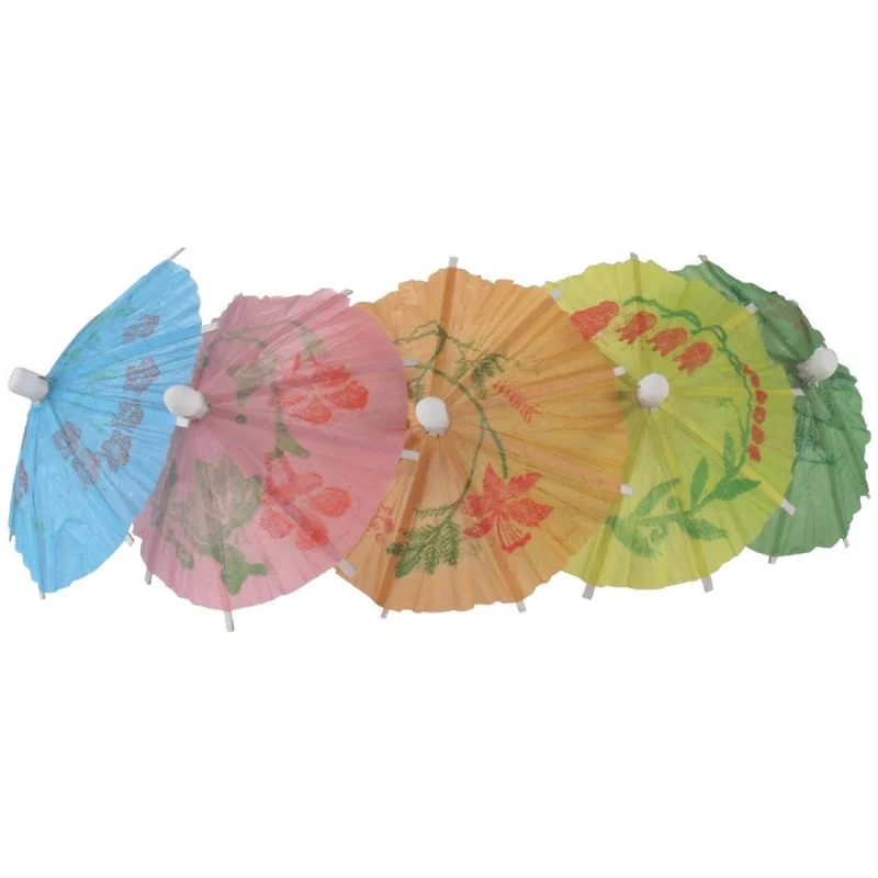 Expédié Aujourd’hui Parasol en Papier de Différentes Couleurs - Lot de 144