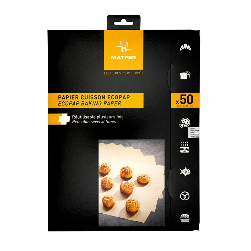 Papier Cuisson Ecopap Kraft - 400 x 300 mm - Lot de 50 Nouvelle Collection