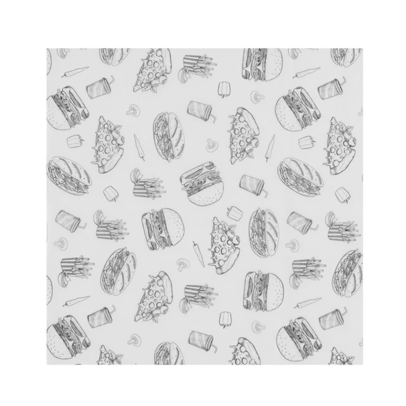 Quantité Limitée Papier Ingraissable Hamburgers - 305 x 305 mm