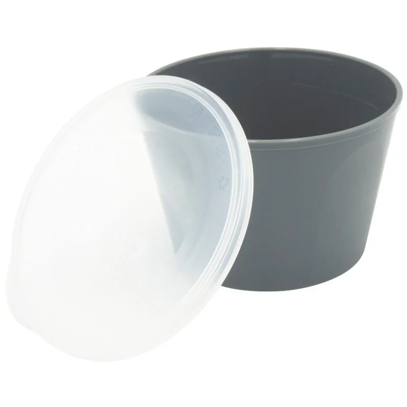 Super Prix Pot Réutilisable Multifood Gris en PP - 480 ml - Lot de 24