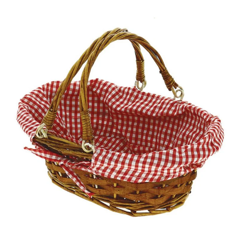 Satisfait Ou Remboursé Panier Ovale Eclisse Bois Doublé Rouge 280 x 200