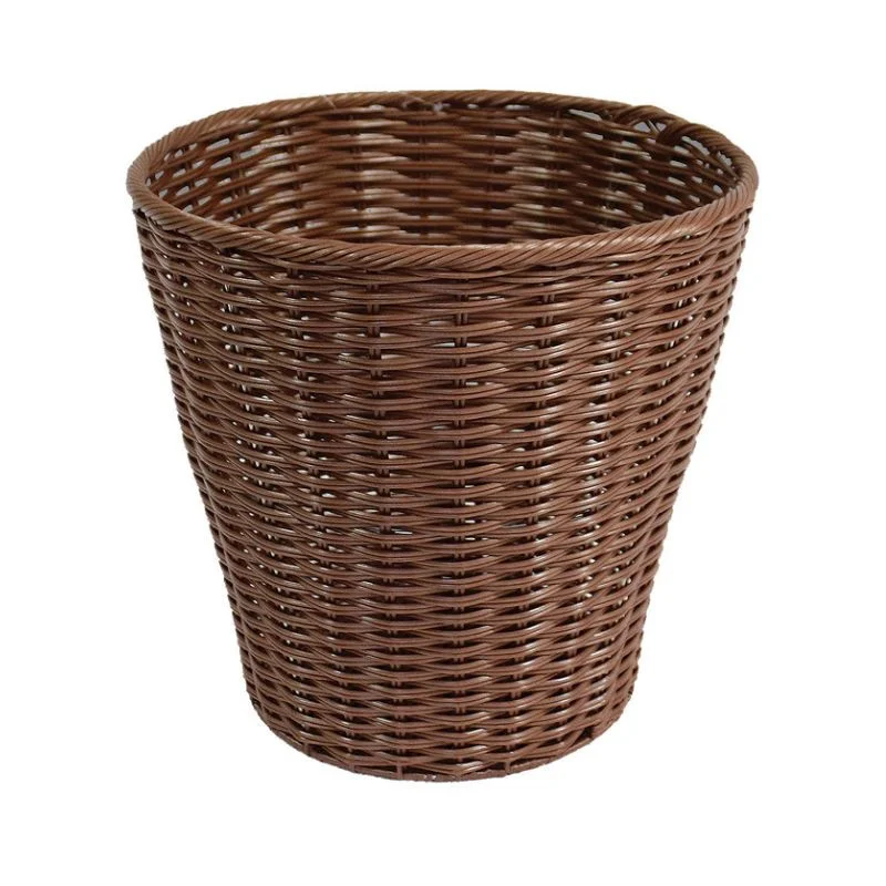 Top Vente Panier Ronde en Polypropylène - Chocolat - ⌀ 373 mm