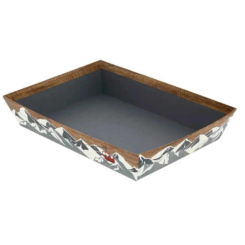 Commande En Gros Corbeille Carton Chalet Rectangle - 330 x 200 mm