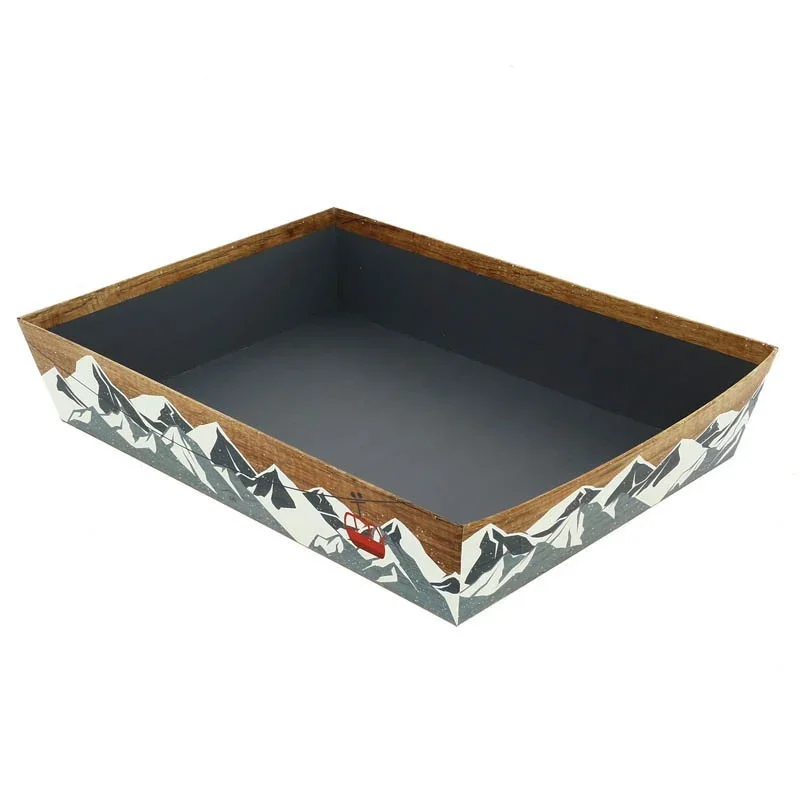 Corbeille Carton Chalet Rectangle - 360 x 270 mm Nouvelle Collection