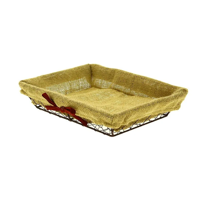 Corbeille Metal Tissu Charlotte Rectangle - 280 x 200 mm Promotion Saisonnière