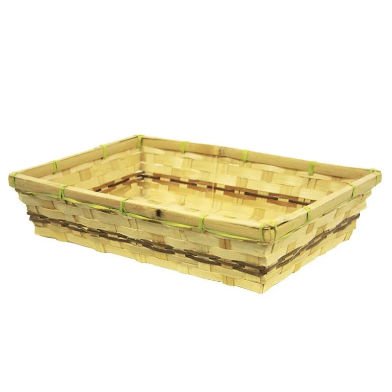 Corbeille Rectangle en Bambou - 330 x 230 mm Réduction