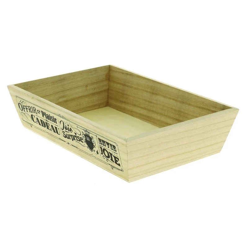 Affaire À Saisir Corbeille Rectangle en Bois - 280 x 190 mm