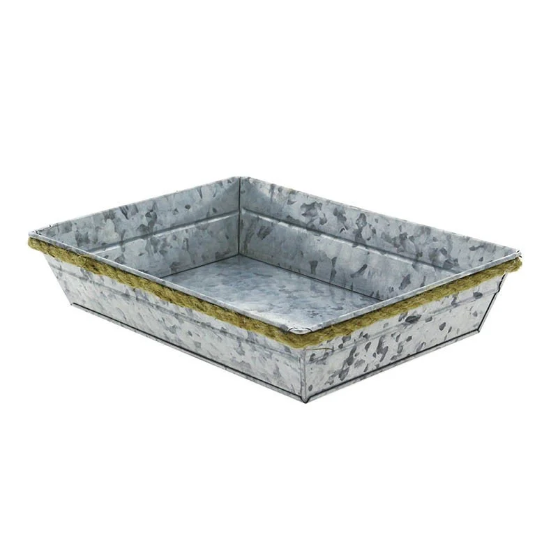 Corbeille Metal Zinky Rectangle PM - 280 x 200 mm Satisfait Ou Remboursé