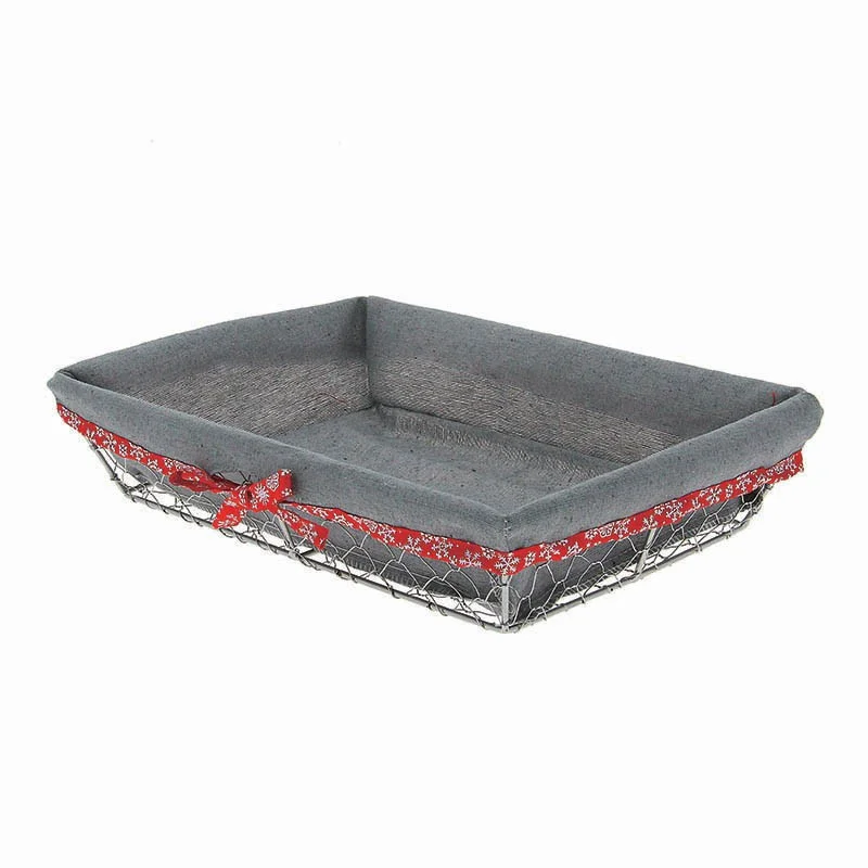Corbeille Metal Tissu Celebration Rectangle - 330 x 230 mm Produit De Marque