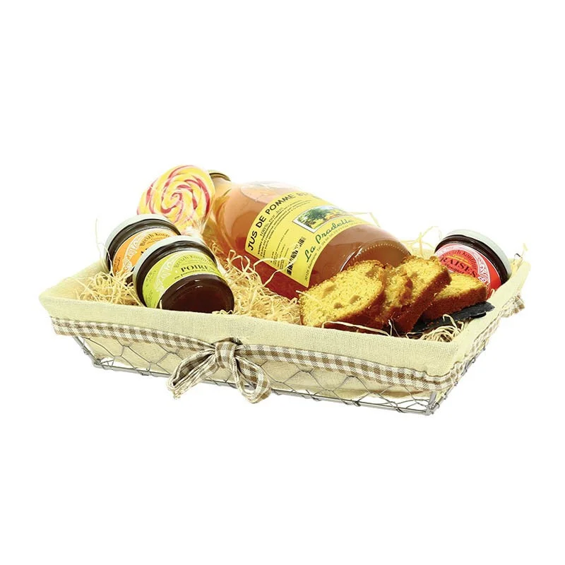 Super Prix Corbeille Metal Tissu Bocage Rectangle - 330 x 230 mm