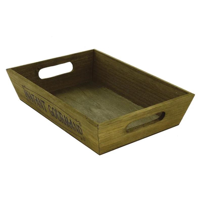 Offre Du Jour Corbeille en Bois Teinté Rectangle - 280 x 200 mm