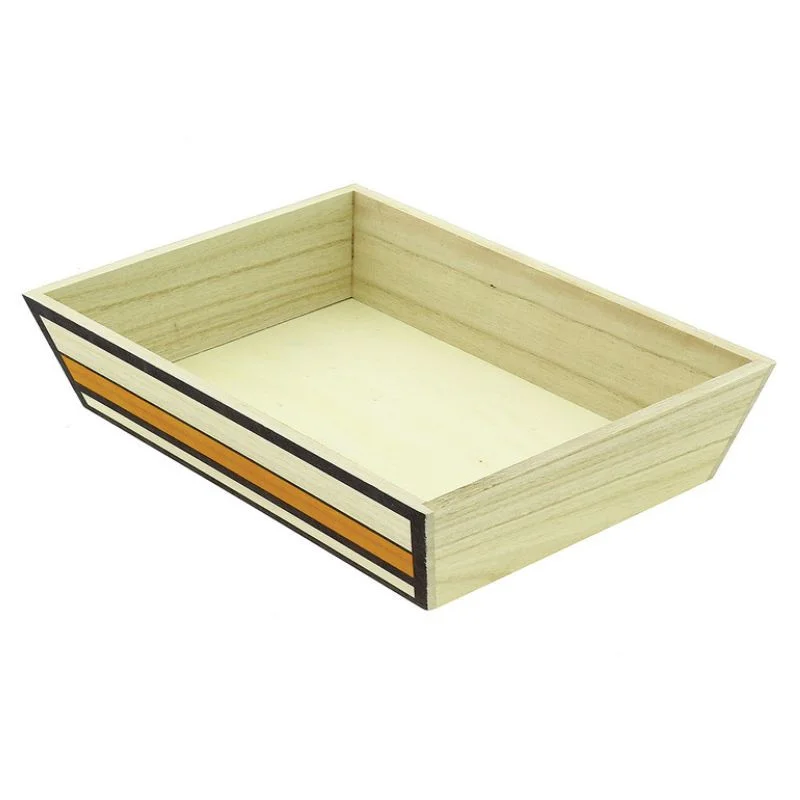 Corbeille Rectangle en Bois - 280 x 200 mm Acheter En Ligne