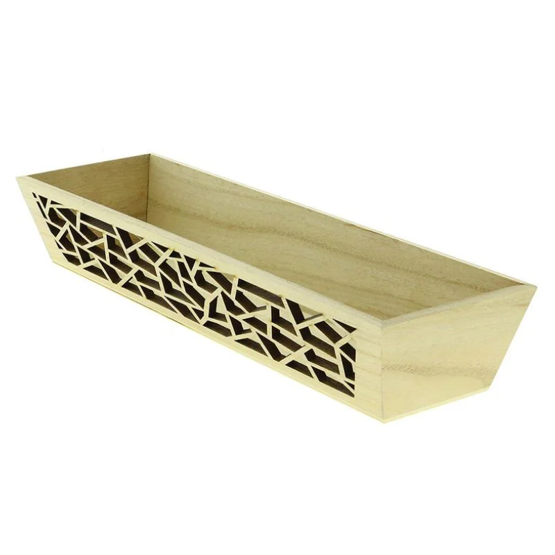 Produit De Marque Corbeille Banneton Rectangle en Bois Laser - 420 x 125 mm