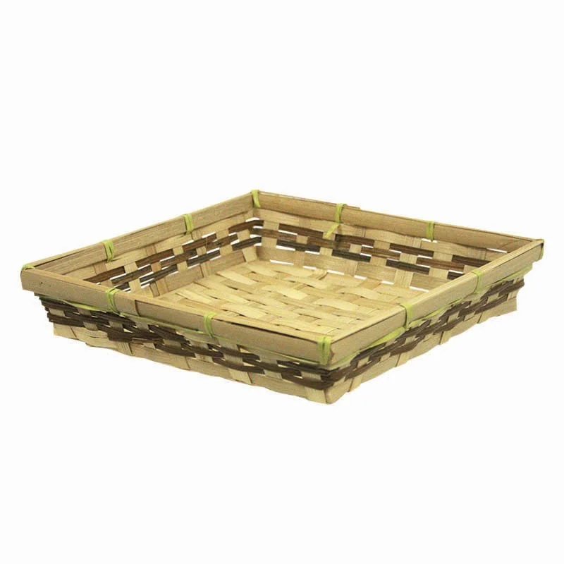 Corbeille Tarkou Bambou Fruta Carree - 210 x 210 mm Satisfait Ou Remboursé