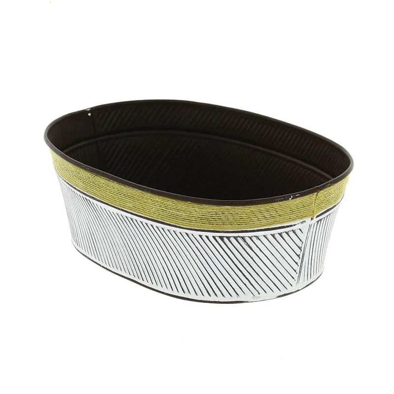Corbeille Zinc Sizal Ovale PM - 260 x 185 mm Vente Directe