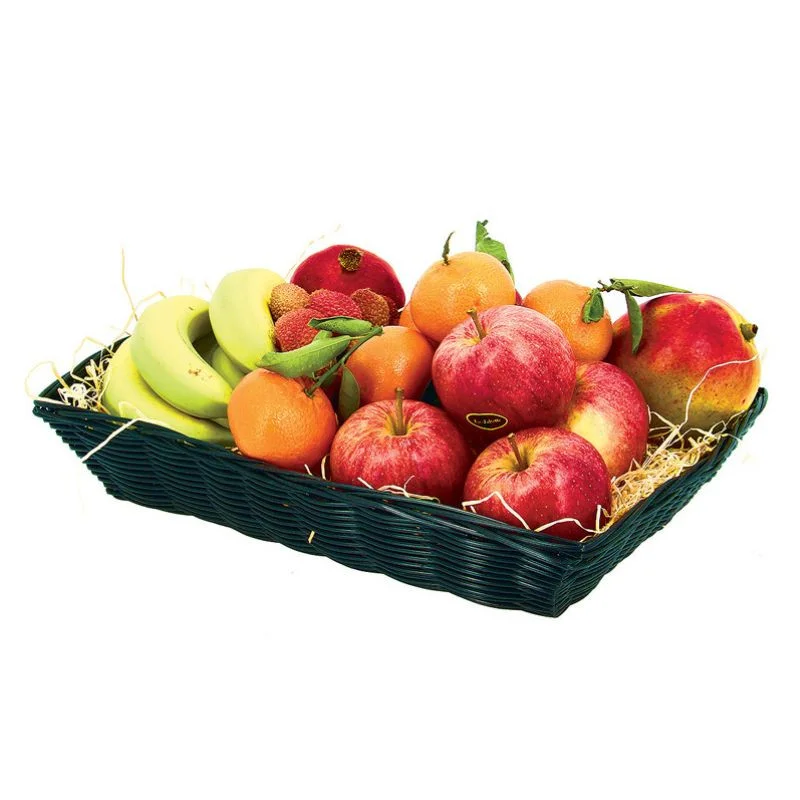 Corbeille Dordogne Noire en Polypropylène - 380 x 280 mm Promotion