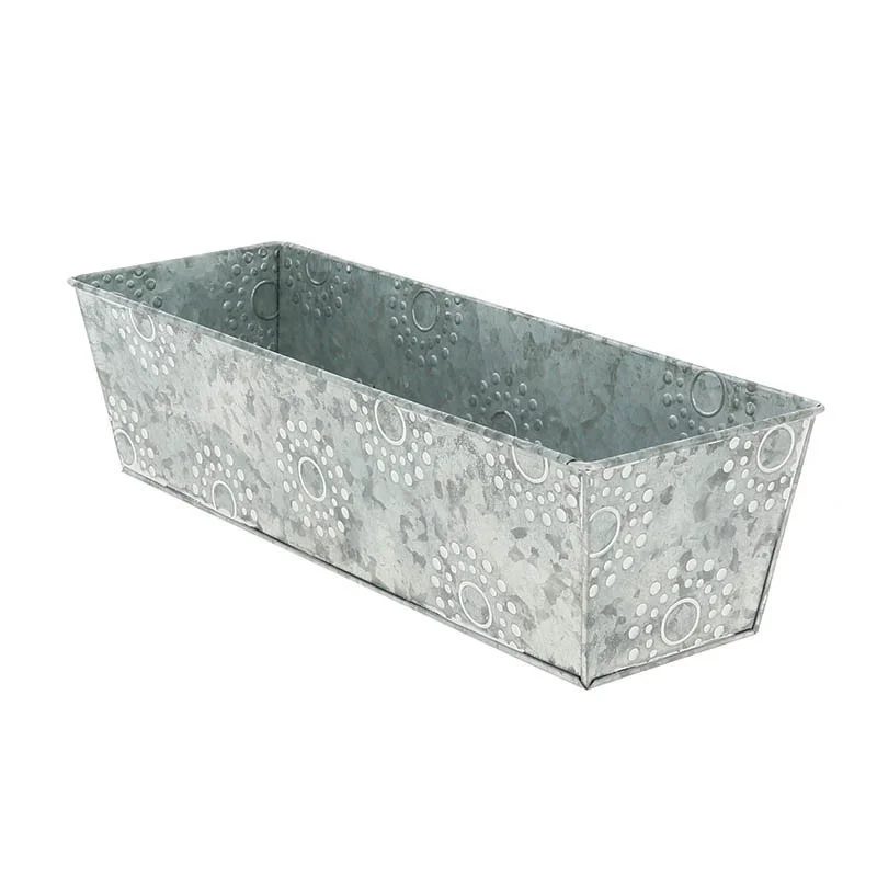 Soldes Corbeille Banneton Galaxie Zinc Rectangle - 360 x 120 mm