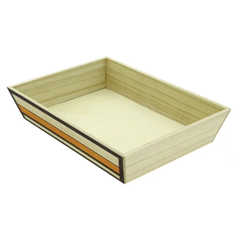 Corbeille Rectangle en Bois - 350 x 250 mm Super Prix