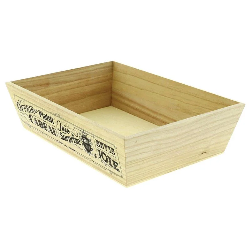 Populaire Corbeille Rectangle en Bois - 350 x 250 mm