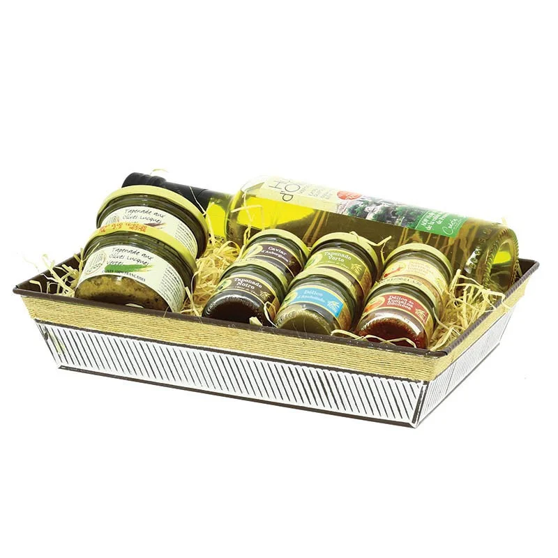 Promotion Saisonnière Corbeille Zinc Sizal Rectangle MM 330 x 230 mm