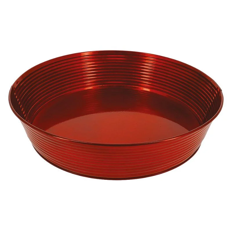 Corbeille Ronde Zinc Rouge Ø 350 mm Remise