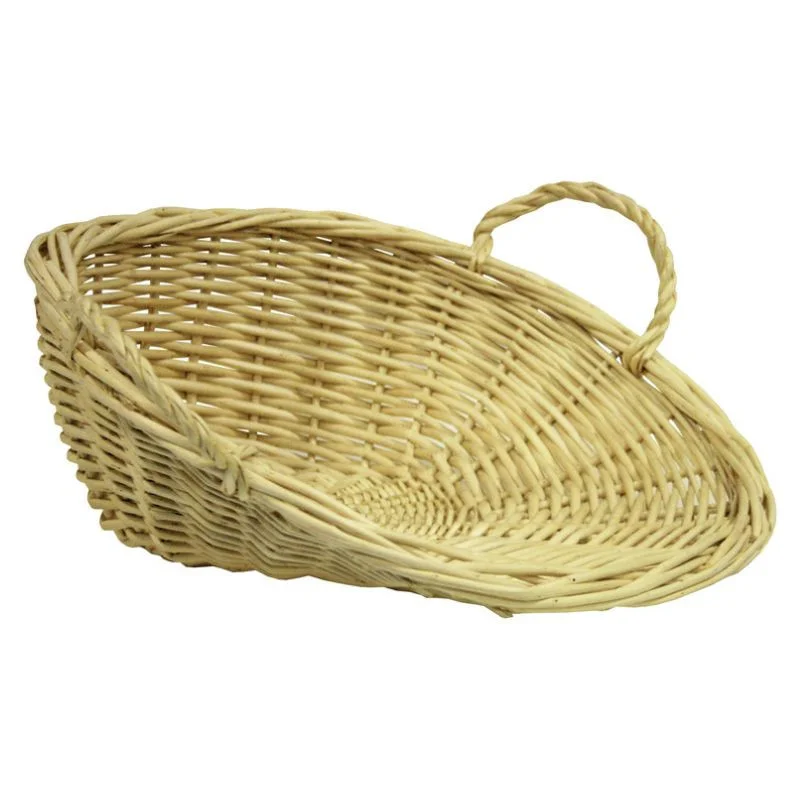 Nouvelle Collection Corbeille Osier avec Anse Blanc Ø 320 mm
