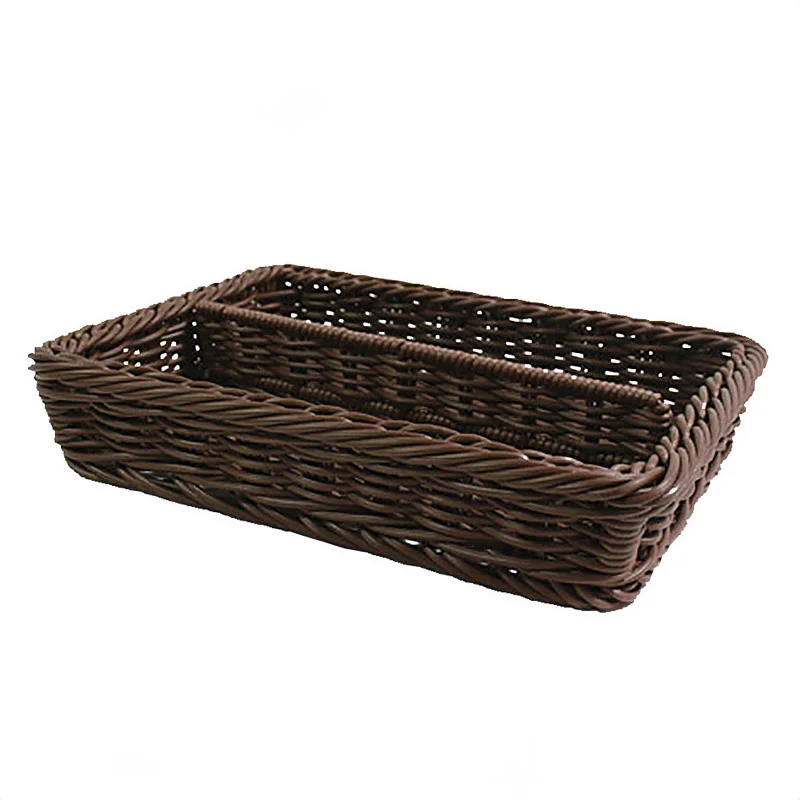 Corbeille Qualirectangle en Polypropylène - Chocolat - L 395 x P 295 mm Promotion
