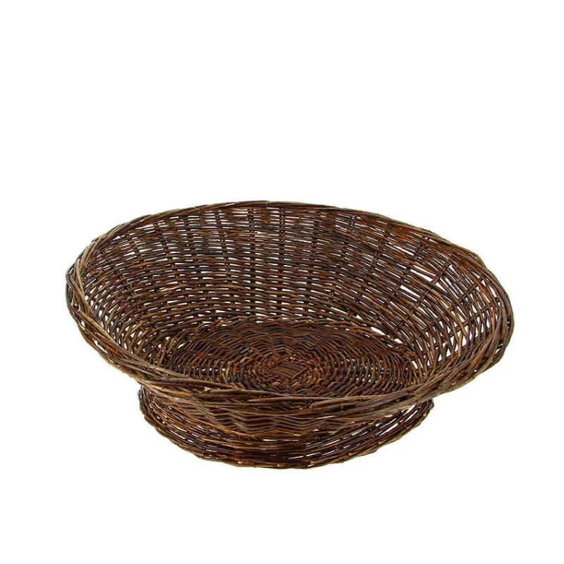 Corbeille Turbo Socle en Osier Plein Brut - Ø 700 mm Top Vente