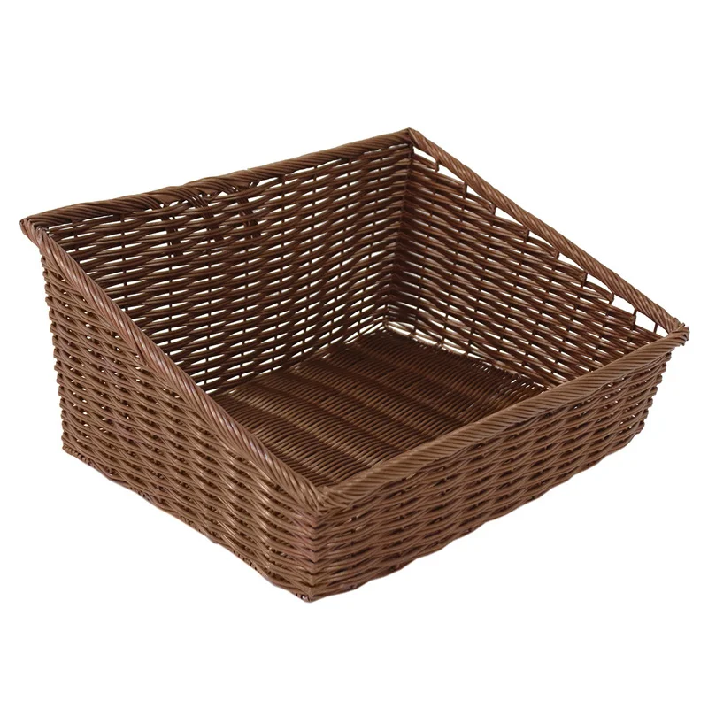 Offre Exclusive Corbeille Bacplast Chocolat en Polypropylène - L 500 mm