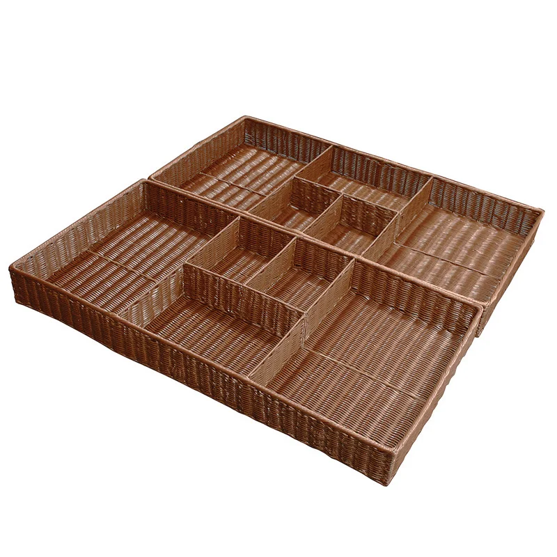 Corbeille Rueda 5 Cases en Polypropylène - Chocolat - L 1200 x P 600 mm Dernière Chance