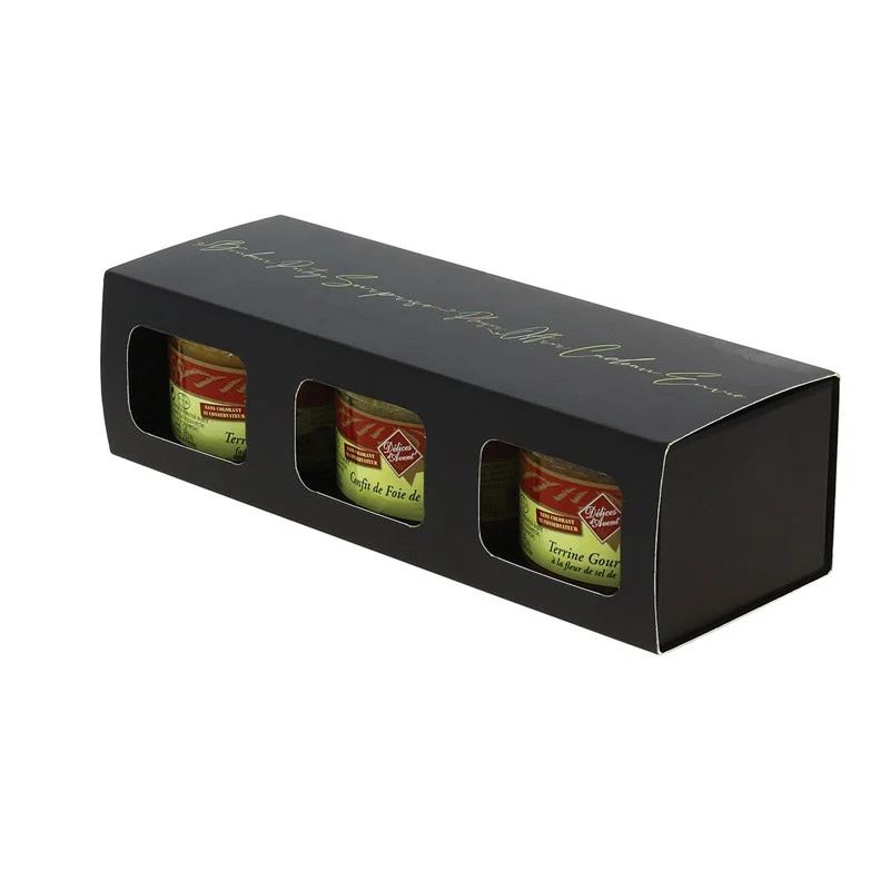 Acheter Direct Fourreau Noir 3 Terrines 180 g - 285 x 86 mm