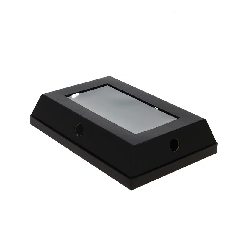 Certifié Cloche à Fromage Rectangle Noire avec Fenêtre PVC - 305 x 205 mm