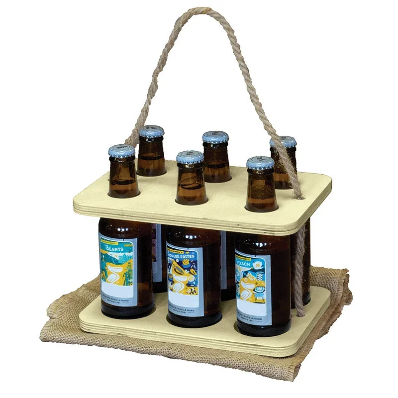 Porte Bières avec Corde - 6Bières - 240 x 165 mm Promotion