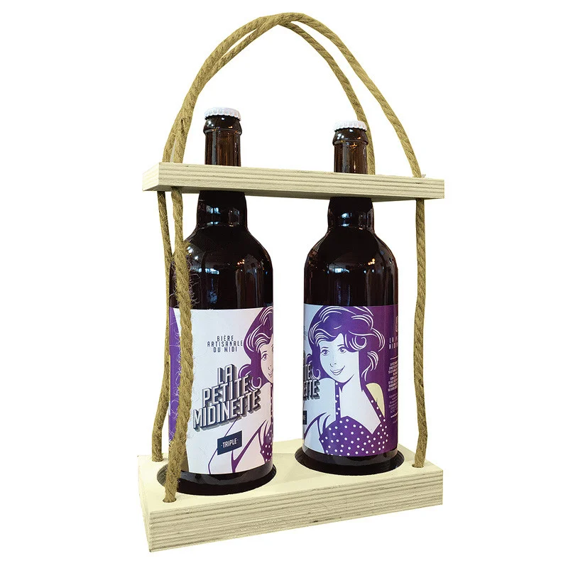 Populaire Porte Bouteilles avec Corde - 2 bouteilles - 220 x 110 mm