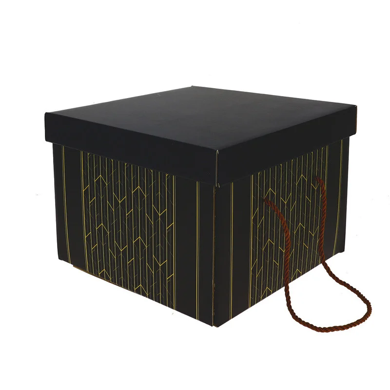 Boîte Carrée Pliable Noire 270 x 270 mm Paiement Sécurisé