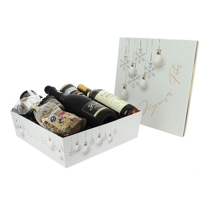 Seulement Aujourd’hui Boîte Carrée Empilable Noël Blanc 330 x 330 mm