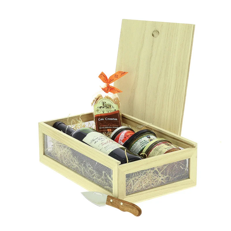 Boîte Rectangle en Bois avec Couvercle Coulissant - 320 x 200 mm Commande En Gros