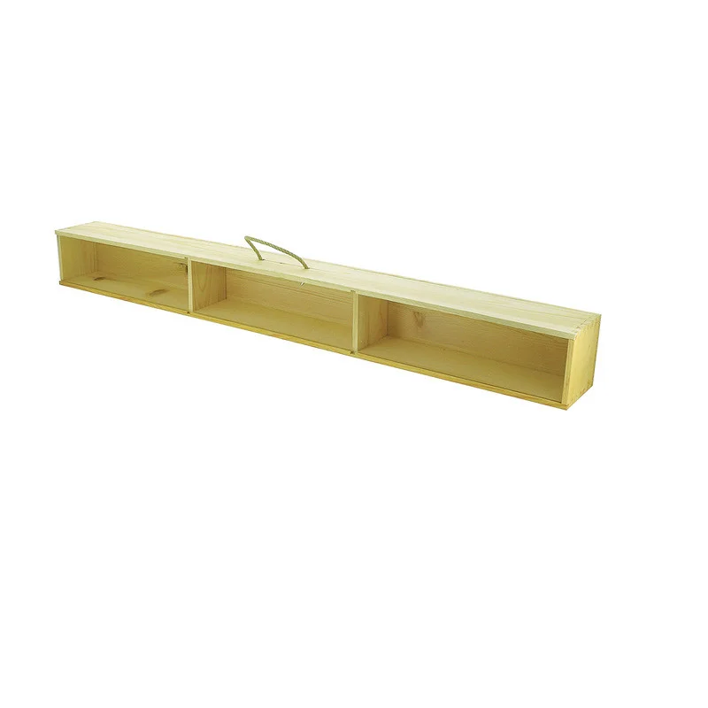 Boîte Rectangle à Glissière PVC en Bois - 3 Cases - 1000 x 105 mm Meilleur Choix