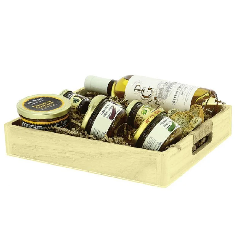 Acheter Direct Plateau Rectangle Bois Décor Géométrique 280 x 250 mm
