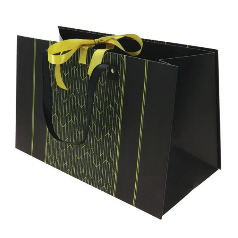 Expédition Rapide Cabas carton Pliable Noir 420 x 200 mm