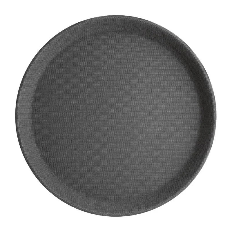 Commander Vite Plateau Rond Noir Antidérapant - 406 mm de Diamètre