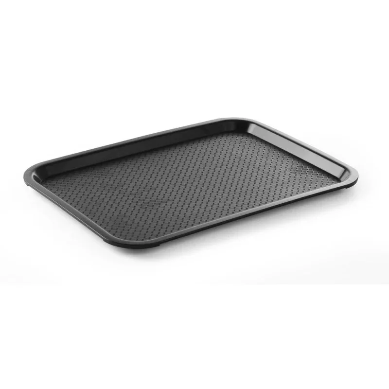 Paiement Sécurisé Plateau Rectangulaire Fast-Food Noir - 415 x 305 mm