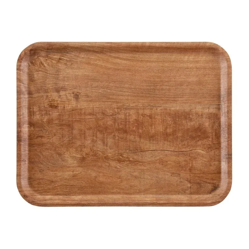 Promotion Saisonnière Plateau Stratifié Surface Grainée Madeira Olivier Marron 430 Mm