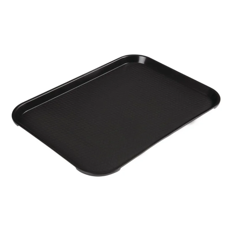 Promotion Plateau Rectangulaire Noir en Polypropylène Fast Food