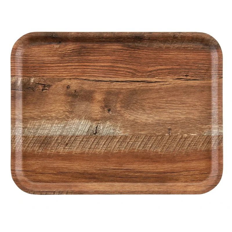 Bon Marché Plateau Rectangulaire Madeira - Chêne Brun - 280 x 200 mm