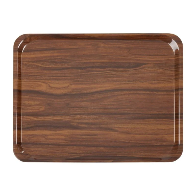 Seulement Aujourd’hui Plateau Stratifié Lisse Capri Noyer - 460 x 360 mm - Lot de 24