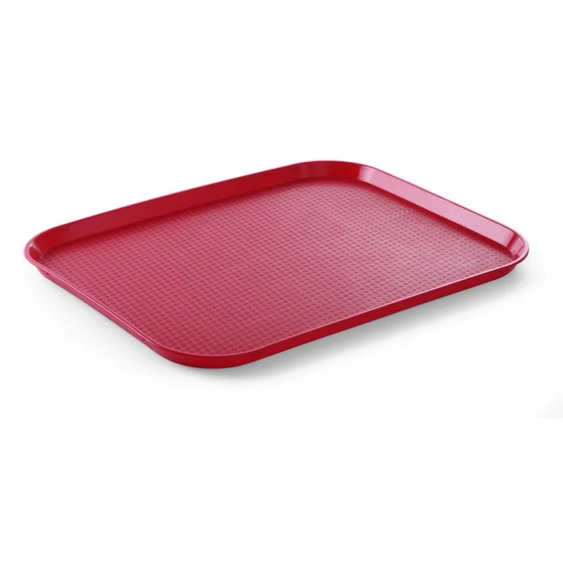 Plateau Rectangulaire Fast Food - Grand Modèle 450 x 350 mm - Rouge- Rouge Paiement Sécurisé