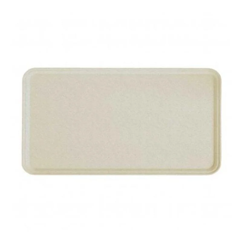 Bon Marché Plateau Polyester 32,5 x 53 cm à Rebord Plat - Fumé Moucheté - Lot de 12