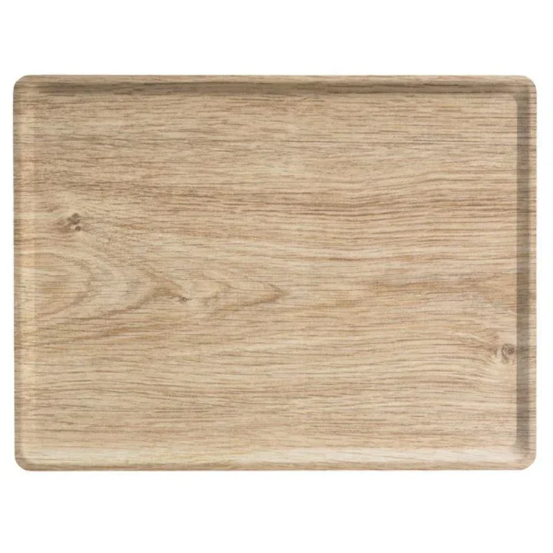Plateau Stratifié Mélaminé Rectangulaire - 280 x 200 mm - Chêne Clair - Lot de 20 Nouvelle Collection