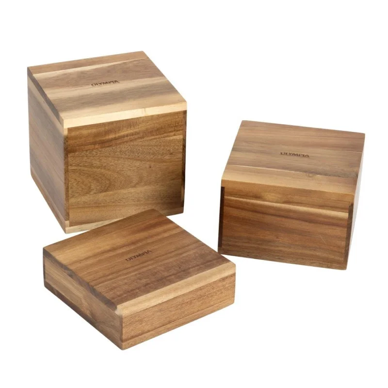 Réhausses en Acacia 50/100/150(H)mm - Lot de 3 Authentique